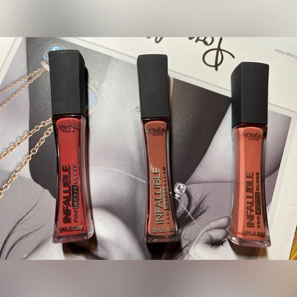 L'Oreal Red and Brown Lip Balm & Gloss Collection